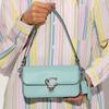 New COACH Cow Leather Baguette Bag Handbag, Shoulder Bag Women's Light Blue CE331-LHVSE