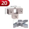Tubo Quadrado 20x20mm 25x25mm Liga de Alumínio Cotovelo de Liga de Alumínio Conector de Braçadeira de Tubo Fixo Acessórios Junta Fixa de Tubo