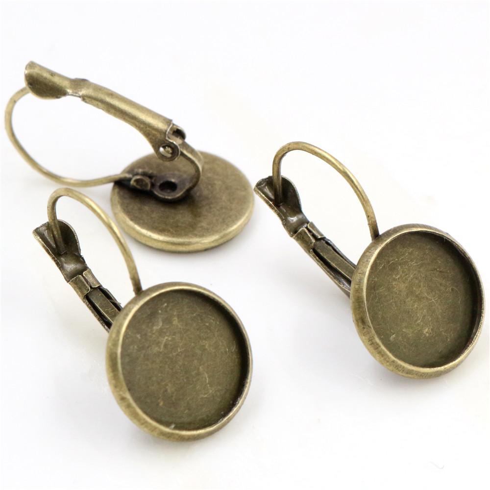 8-20mm 10pcs Classic 10 Colors Series French Lever Back Earrings Blank/Base,fit 8-20mm glass cabochons,buttons;earring bezels