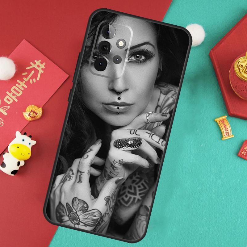 Sexy Tattoo Girl Case For Samsung Galaxy A16 A17 A54 A34 A14 A15 A35 A55 A52 A12 A32 A13 A33 A53 A26 A36 A56