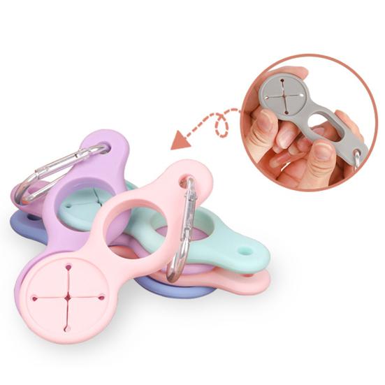 Nosič lahví na vodu Závěsná přezka Odolná proti opotřebení Lehká Mini velikost Venkovní cestovní silikonový držák láhve na vodu