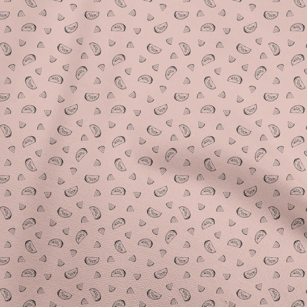 oneOone Cotton Flex Gray Fabric Watermelon Diy Clothing Quilting Fabric Print Fabric By Yard 40 Inch