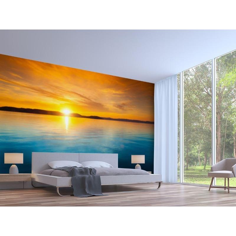 3d Wallpaper Sunset Water Lake Background Wall Murals Landscape Scenery Wall Paper Water Blue Sea Sky Bedroom Living Room Wall Mural