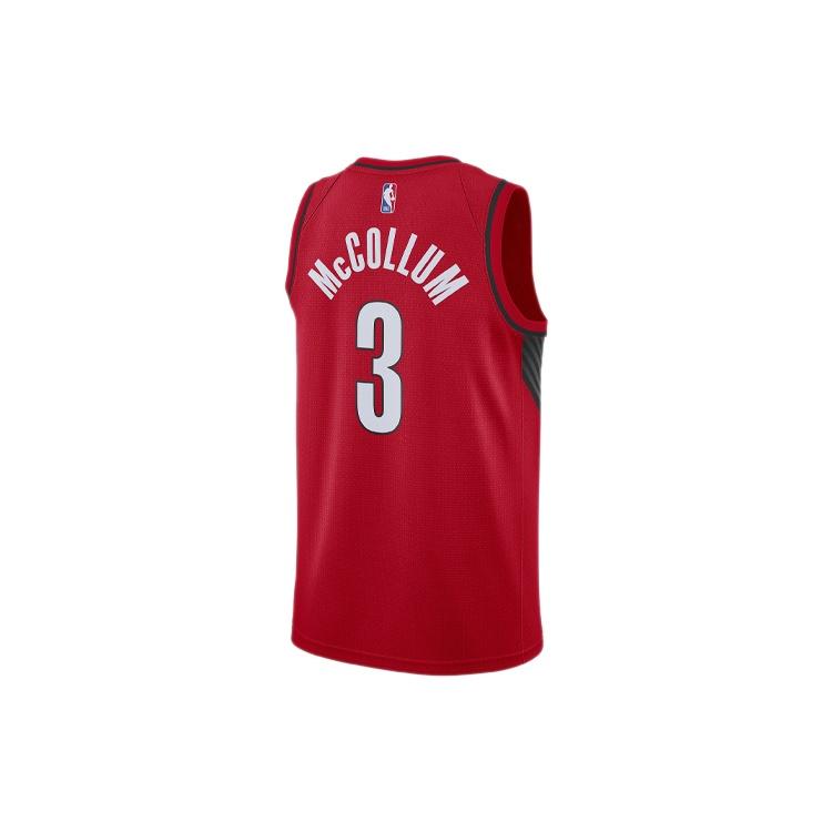Air Jordan NBA Basketball Jersey SW Fan Edition 2020 Season Blazers McCollum No. 3 Large Red Men's CV9492-661