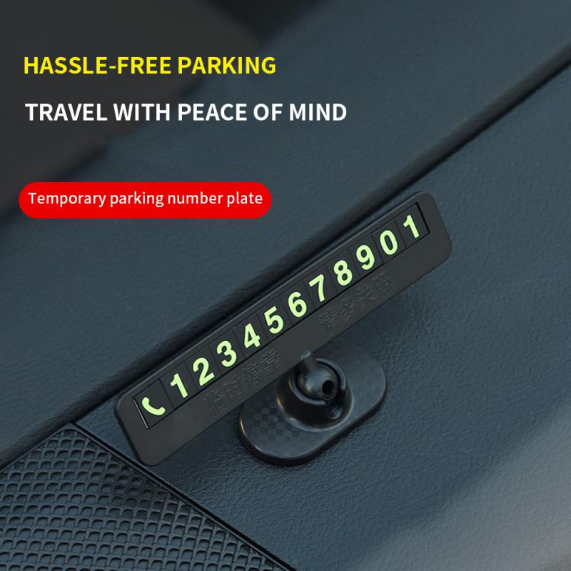 Car Temporary Parking Card Phone Number Card Plate Telephone Number Car Park Stop Automobile Accessories Car-styling 11x2cm