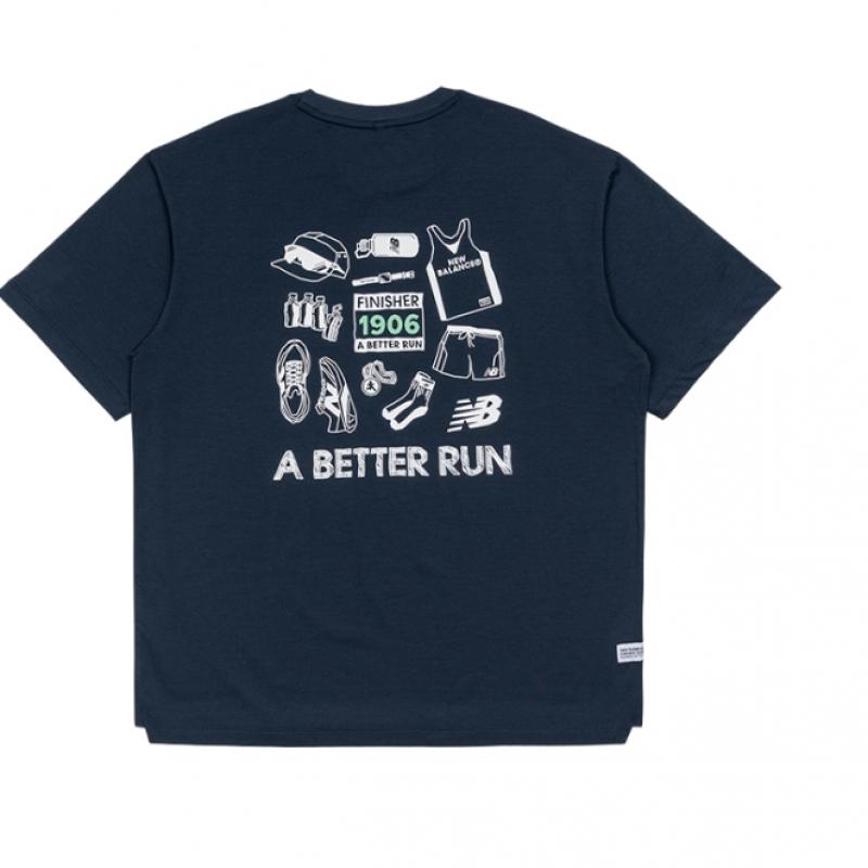 New Balance Uni Frozen Running PicTogram ShorT Sleeve T shirT Nbnef25303 59