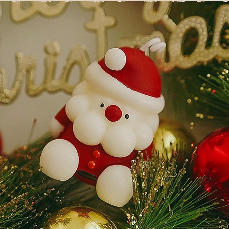 New Year Candles Christmas Candles Decorative Christmas Santa Fragrant Candle for Guest Gift Set