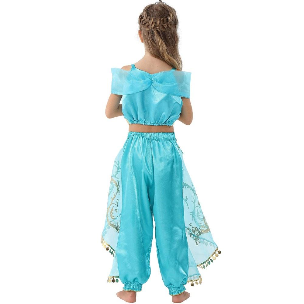 Dressy Daisy Toddler Girl Desert Princess Costume Cosplay Skirt Dress Blue Size 8-9 Years 130