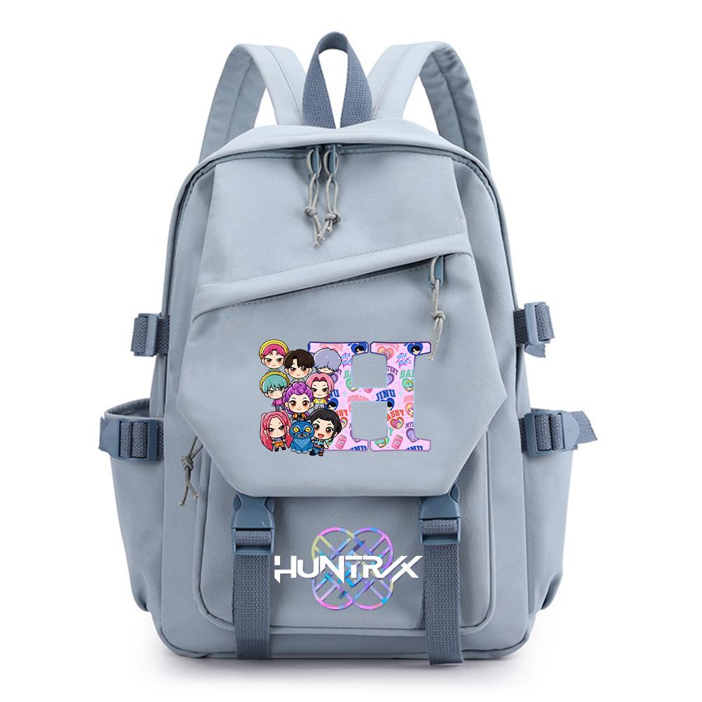 26 English Letter Kpop Demon Hunters Printed Backpack for Teenager Boy Gril Schoolbag Children Student Bookback Large Capacity Travel Bag Kid Gift