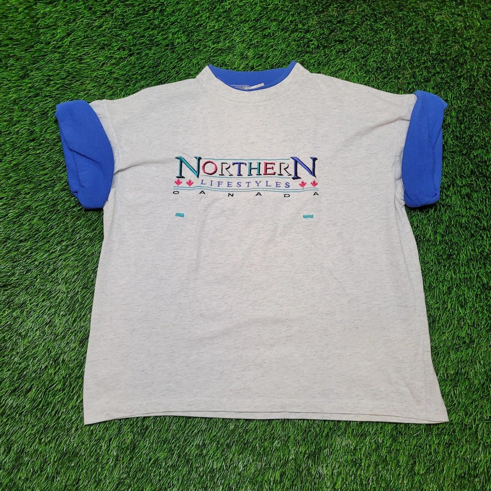 VTG 90s Cropped T-Shirt XL Boxy Fit 25 Lg Ringer Embroidered Canada 80s L