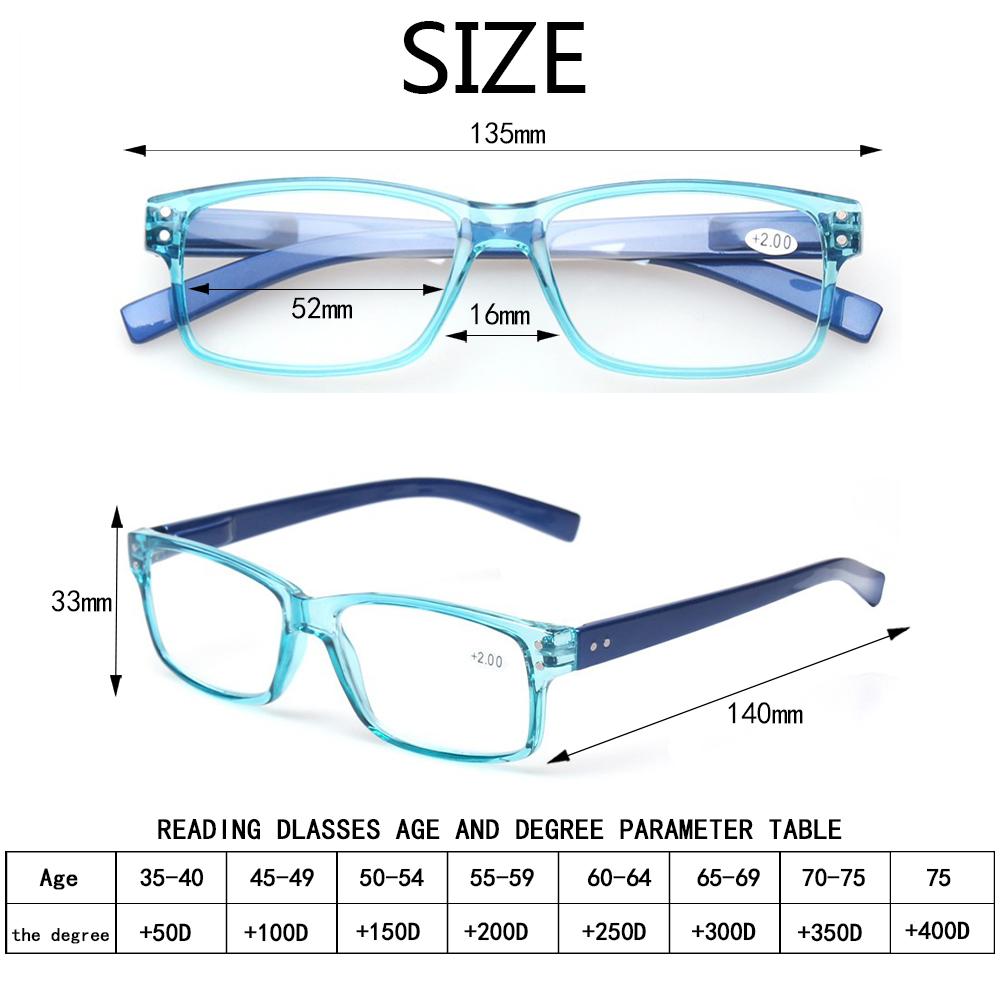 Turezing 4 Pack Reading Glasses Spring Hinge Color Rectangle Frame for Men Women Prescription Eyewear