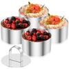 Ringform Edelstahl Kuchenringform Praktische Gebäckringe Wiederverwendbare Lebensmittelringform Runde Dessertringform Spülmaschinenfest