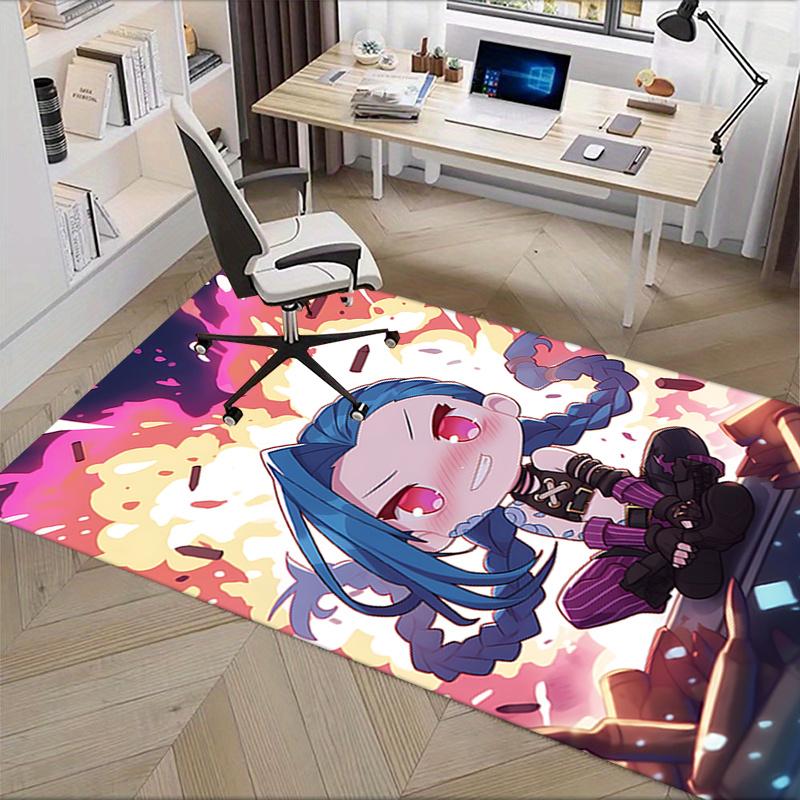 JINX Charming Anime Character Office Chair Mat - Perfect for Home Decor, Office Use, and Gifts!.122308a