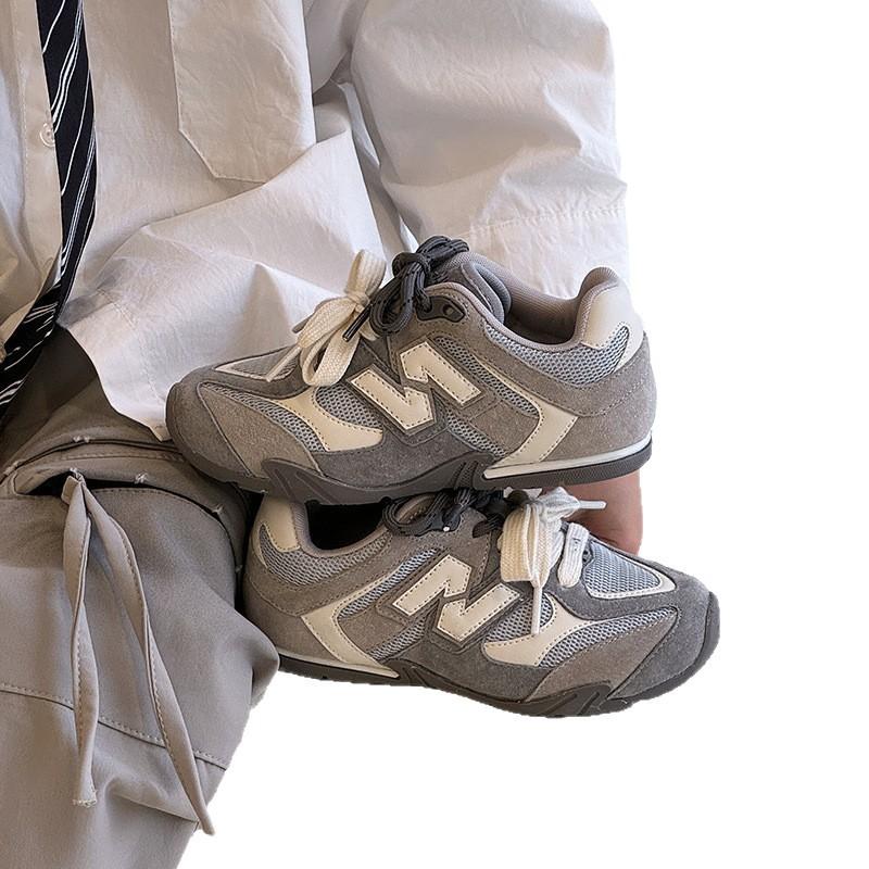 

Корейские кроссовки в стиле пэчворк для девочек, немецкие тренировочные кроссовки, сетчатые дышащие кроссовки для бега, кроссовки для мальчиков в стиле «Форрест Гамп» 37