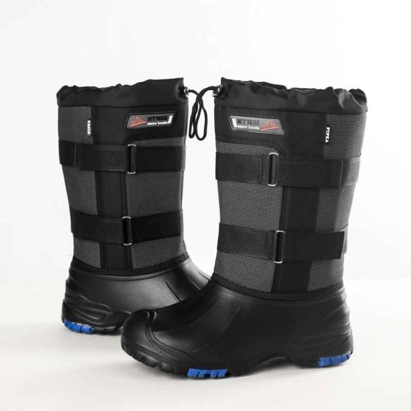 Winter Boots  New Camouflage Snow Boots Men Shoes Rain Waterproof With Fur Plush Warm Male Casual Mid-Calf Work Fishing Boot