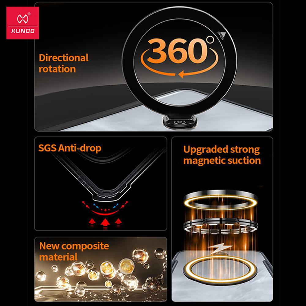 XUNDD For OPPO Find X9 Pro Case Oppo Find X9 Back Cover Luxury Shockproof Protective Casing With Rotatable Magnetic Holder