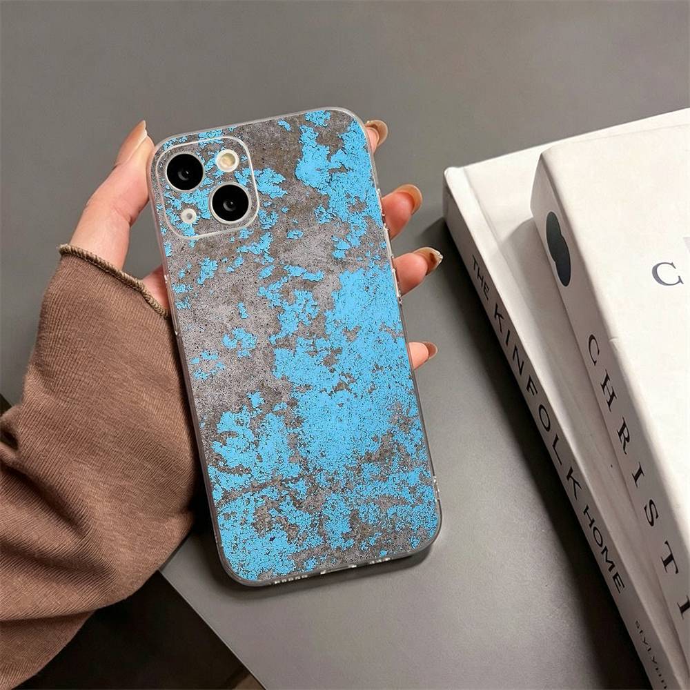 Industrial Style Rusty  Phone Case For iPhone17,16,15,14,13,12,11 Plus,Pro Max Soft Transparent Cover