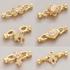18K Gold Plated Copper Pearl Necklace Clasp - Strong Color Retention Bowknot for DIY Jewelry