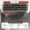 YOUQIN Stainless Steel Wall-Mounted Chopstick & Knife Holder Set