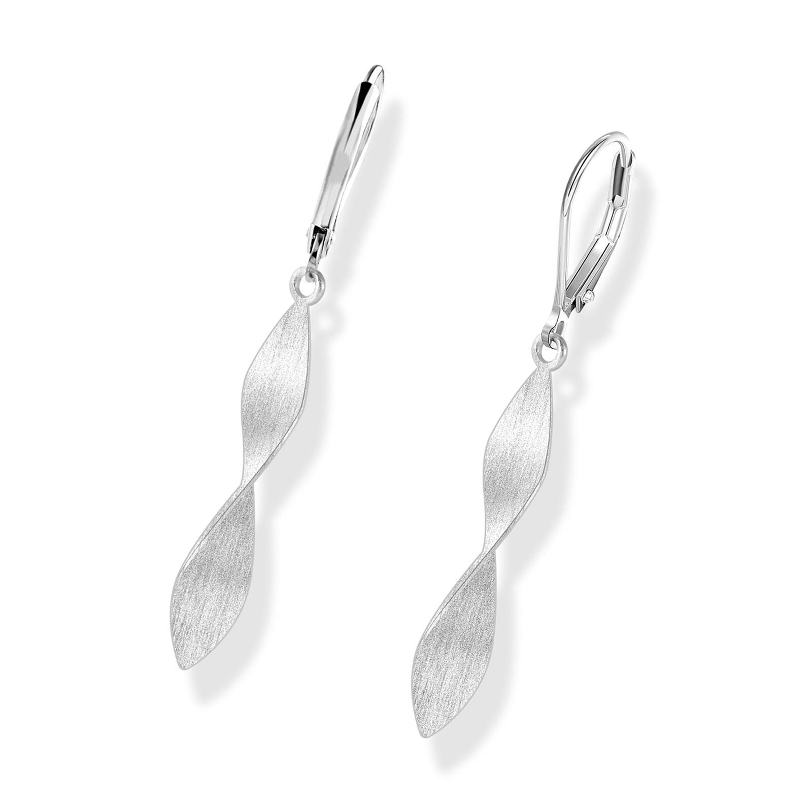 

Twisted Drop Dangle Earrings Waterproof Spirals Leverback Drop Ear Pendants Jewelry for Women Girls Handmade Gifts серебряный