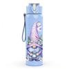 1PC Three Cute Gnome Christmas Cartoon 750ml Color Plastic Sports Water Bottle Leakproof Flip Straw Lid Suitable for Sports Office Home Use