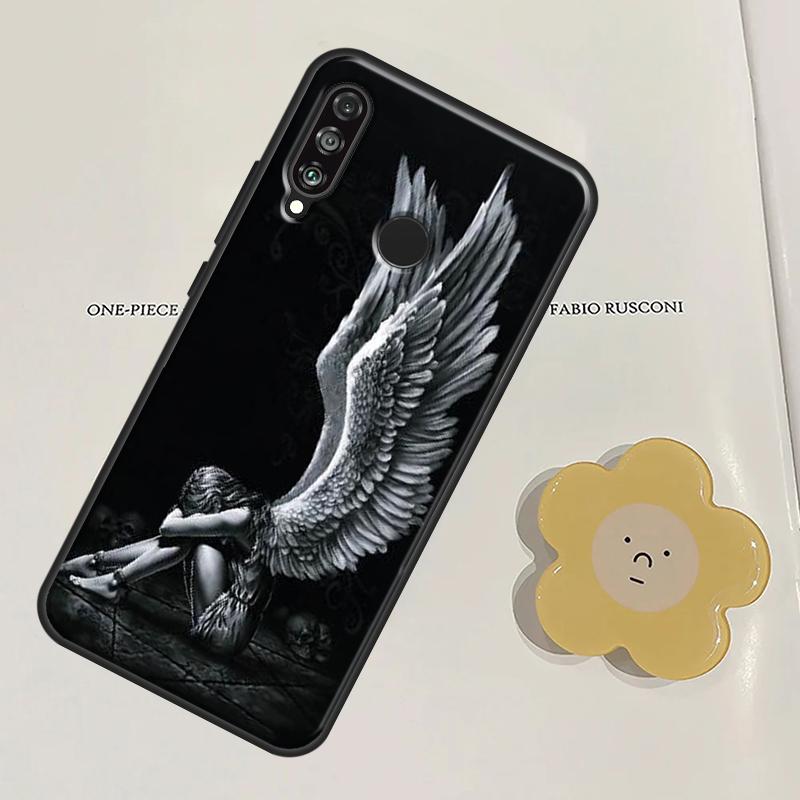 Angel Wings Heart For Huawei Nova 11 9 10 SE Y60 Y70 Y90 Y61 Y91 Nova 3i 7i 8i 11i P20 P40 Lite P30 Pro Case