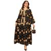 AB410 2024 Long Sleeve Maxi Dress - New Fashion Muslim Middle East Robe
