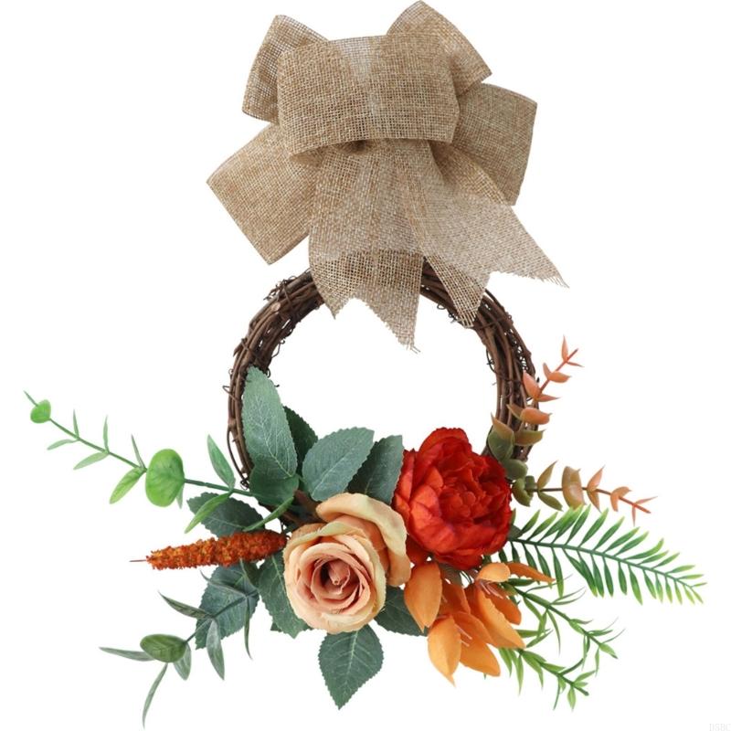 

Elegant Silk Flower Wreath Home Wall Hanging Decors For Living Room Wedding Party Indoors Outdoor Decoration