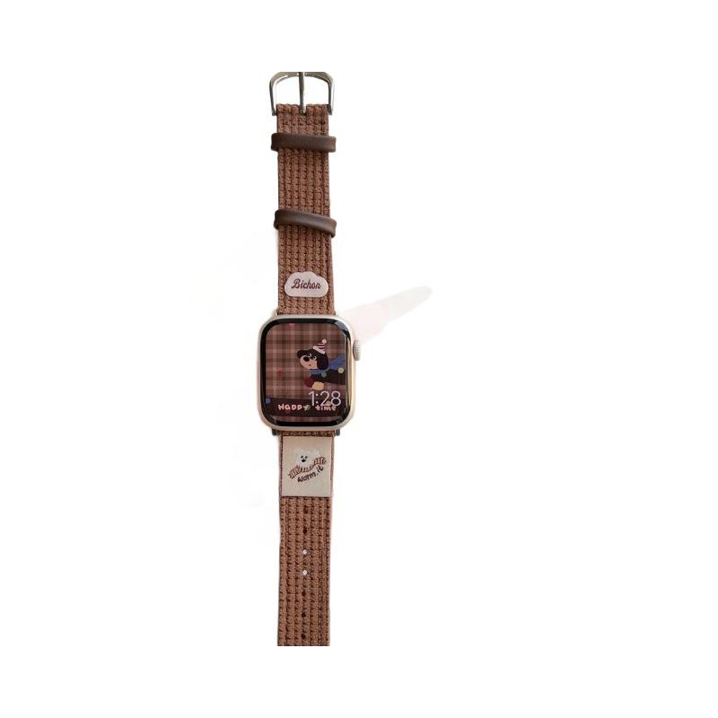 Cute Bear Puppy Waffle Fleece Strap For Apple Apple Watch Watch Iwatch109876