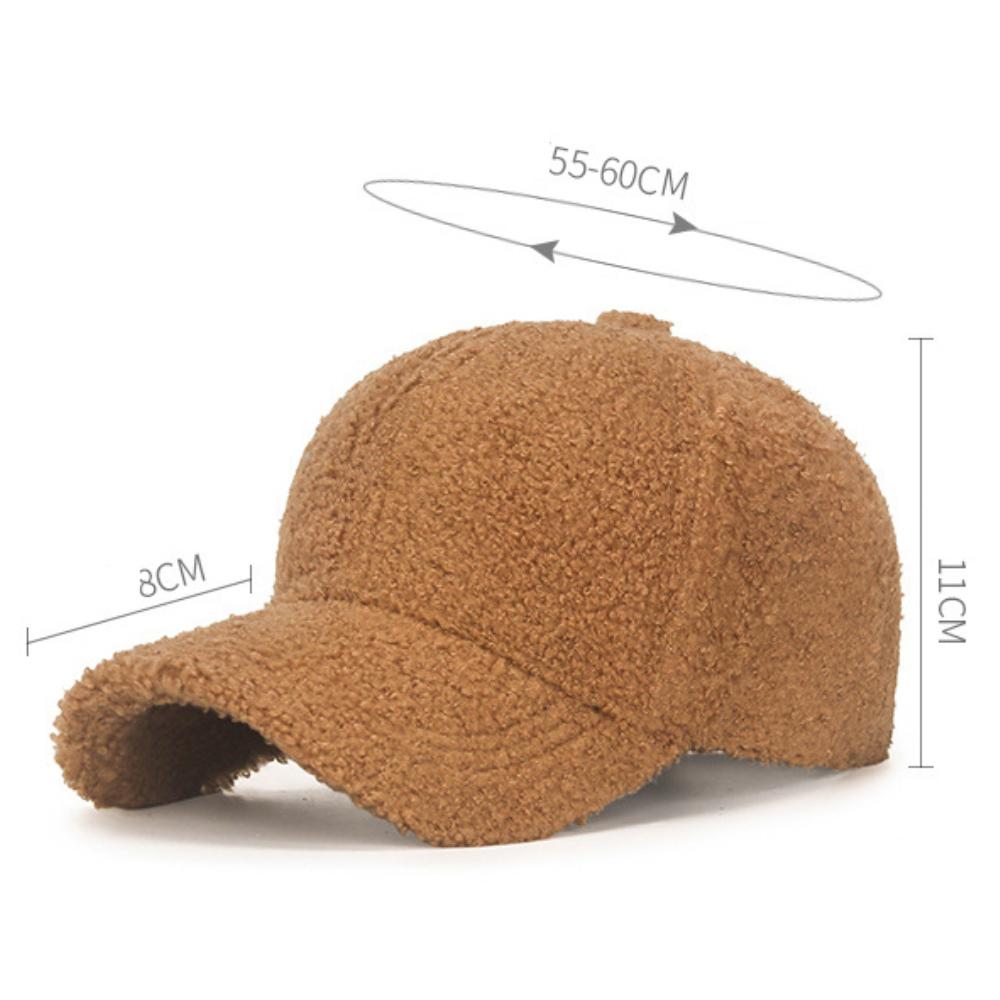 HT4927 Baseballkappe Berberfleece Herbst Winter Mützen für Männer Frauen Einfarbig Einfach Verstellbar Snapback Kappe Männlich Weiblich Baseballmütze