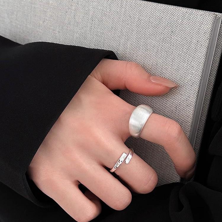 2025 Women's Brushed 925 Sterling Silver Luxury Index Finger Ring – High-End Niche Design