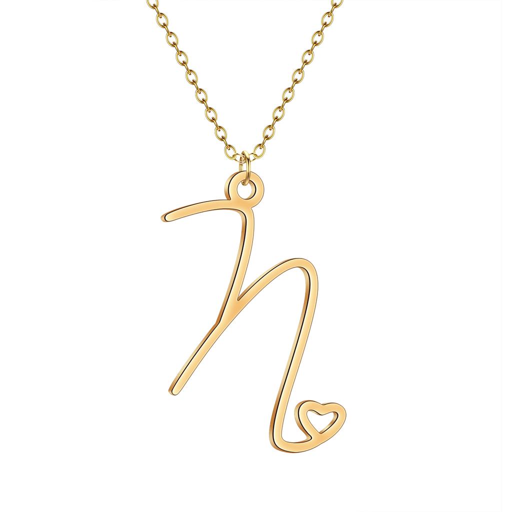 Kinitial Dainty Initial Letter Necklaces For Women Minimalist Stainless Steel Initial Necklace Femme Wedding Jewelry Gift