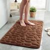 Rutschfeste Badematte mit PVC-Rücken - Maschinenwaschbar, Flache Polyester-Badematte, Niedriger Flor, Gewebter Stoff Rechteckiger Badezimmerteppich, Hochsaugfähig