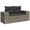 VidaXL Salon de Jardin avec Coussins 5 pcs, Canapés de Terrasse, Ensemble de Meubles de Patio, Mobilier d'Extérieur, Gris 3222489