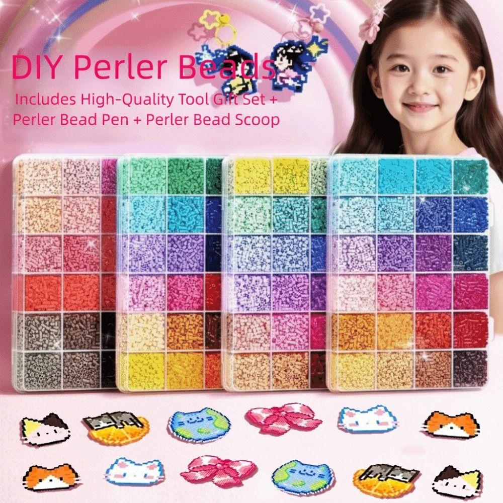 Hochwertiges Bügelperlen-Set 2,6 mm Größe 3D Puzzle Perlen Perler Hama Perlen Handgemachtes Handwerk