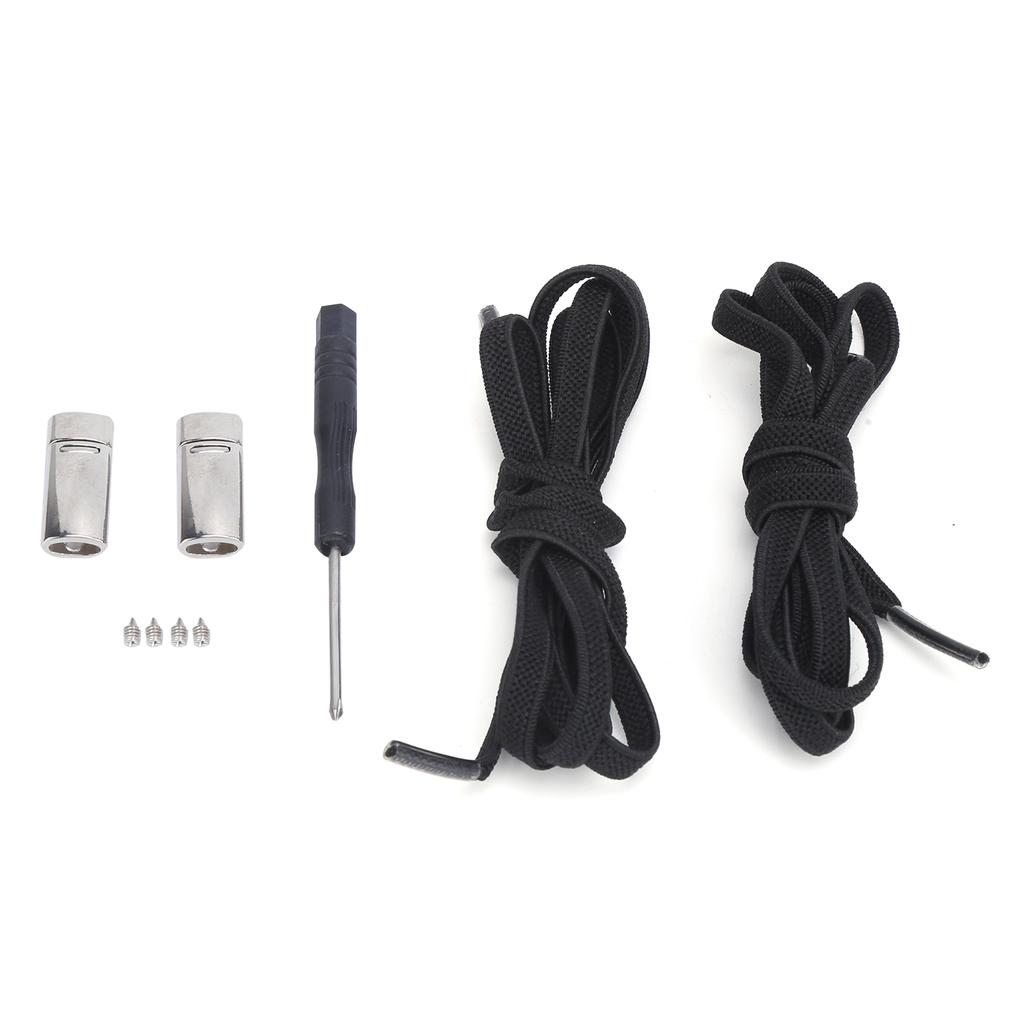 Magnetic Shoe Laces No Tie Save Time Sily Use   Shoelace with Silver Buckle for Running Walking Hiking Biking