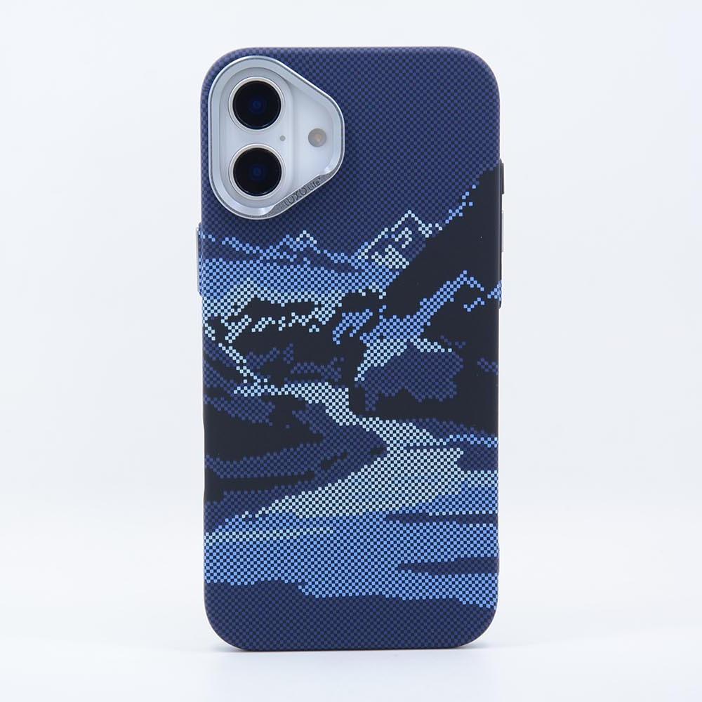 

River Relief Magnetic Case Shell for IPhone 16 17 Pro Max Carbon Color Hard PC Magnets Phone Cover Camera Lens Protector iPhone 15