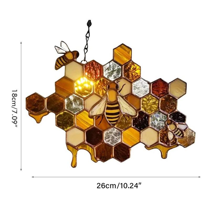 Honeycomb pendant, garden decoration pendant, bee decoration pendant