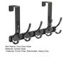 Over Door Hook with 38510 Hooks Punch Free Removable Heavy Carbon Steel Door Back Mount Hanging Coat Towel Bag