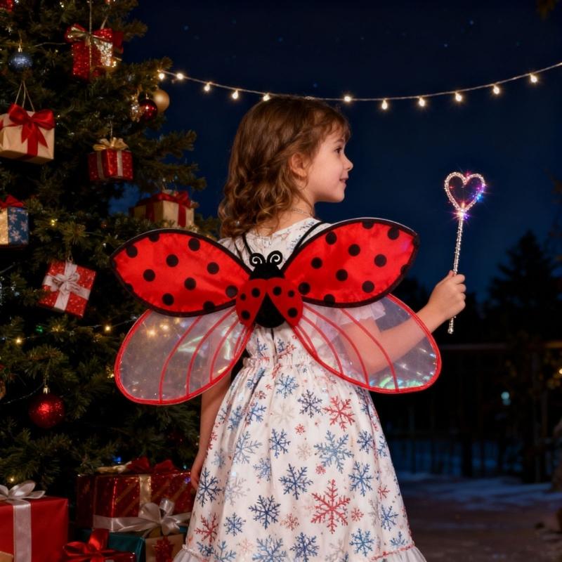 Realistic Ladybugs Wing For Halloween Cosplay And Themed Parties Easy Wear Design Safe Role Play Wing For Children