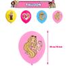 30ks Růžová Barbie princezna Party Dekorace obsahuje balónky s nápisem na dort