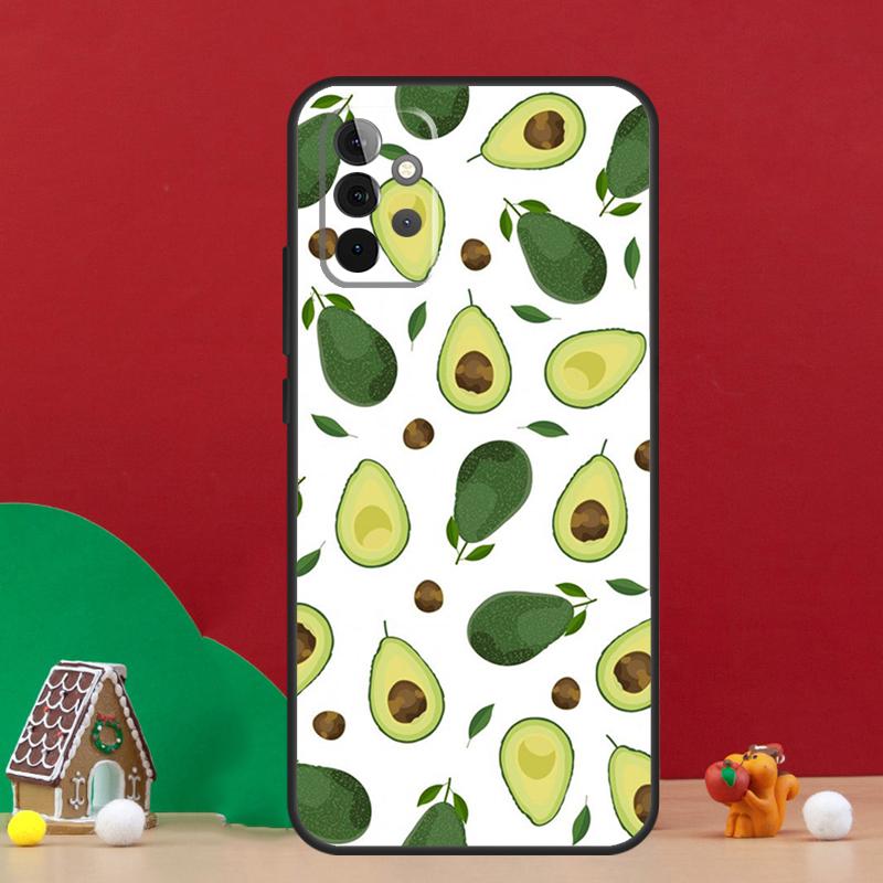 Avocado Pattern Case For Samsung Galaxy A54 A06 A16 A26 A36 A56 A53 A32 A52 A33 A13 A55 A35 A15 A14 A34 A17