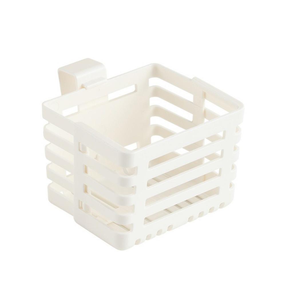 Plastic Retractable Small Baskets Hollow Hanging Storage Box Fridge Storage Case  Living Room белый