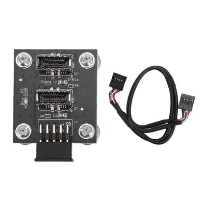 Dual USB 3.1 Front Panel Socket Key‑A Type‑E To USB 2.0 9Pin 10Pin Mainboard Header Male Cable