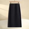 Elegant A-Line Sequin Wool Skirt - Women's Autumn/Winter 2025 Slimming Hip-Hugging Style