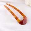 Korean U-Shaped Acetate Hairpin for Buns - Modern Style Clip
