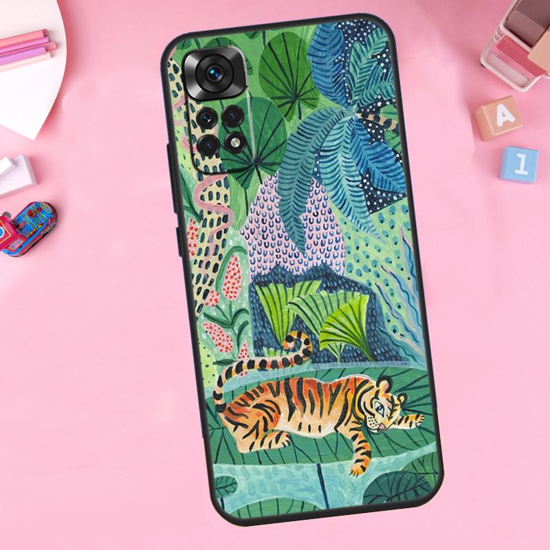 Cute Cartoon Sloth Leopard For Xiaomi Redmi Note 14 13 10 11 12 15 Pro Plus Phone Case For Redmi 15C 13C 12C 10C 14C 15