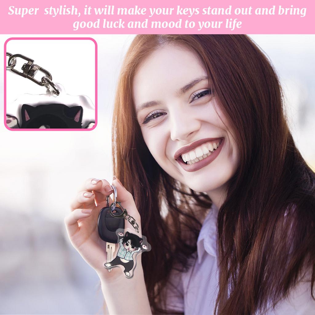 Akrylová klíčenka přívěsek – Roztomilý dekorativní dárek na studentské batohy