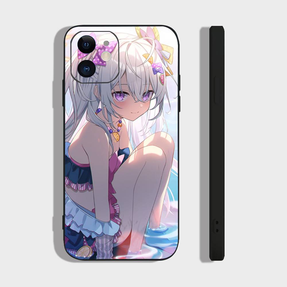 Shirasu Azusa Anime Games Blue Archive Phone Case For IPhone 17 Air 16 15 14 13 Pro Max 11 12 Black Silicone Cover