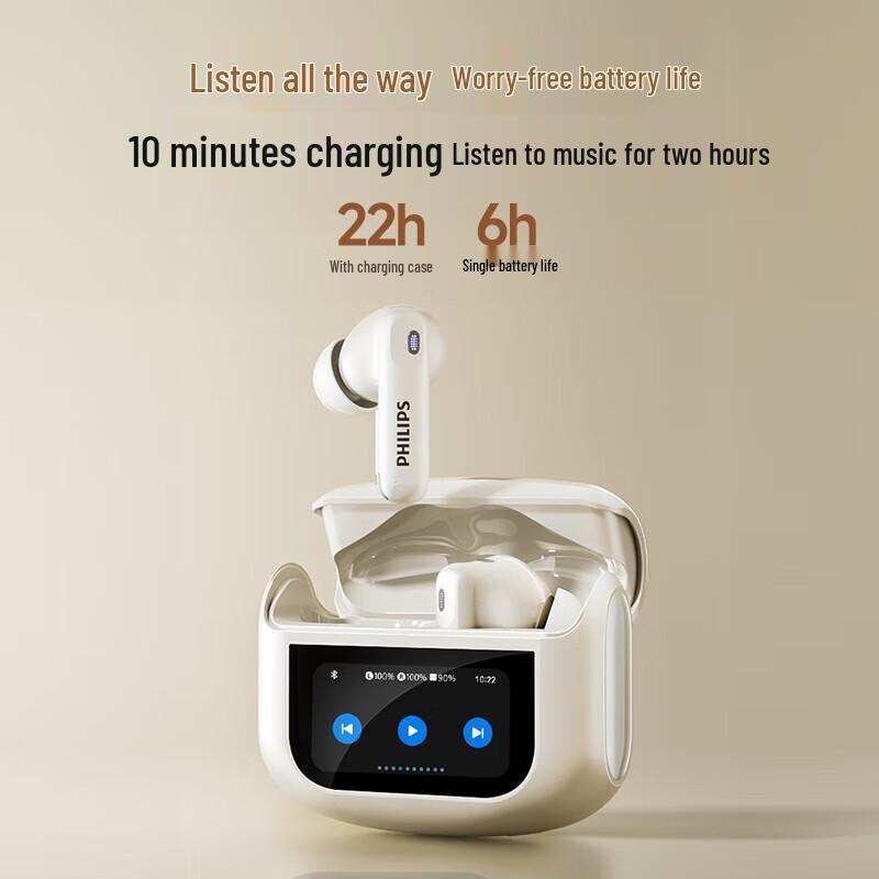 Philips TAT3020 Wireless Noise-Cancelling Earbuds